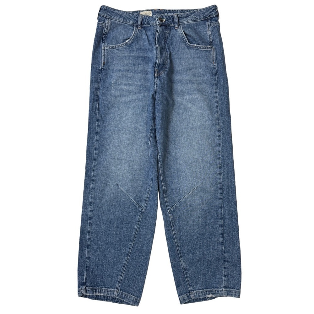 {Pilcro} "Reworked High Rise Taper" 31 Blue Relaxed Straight Stretch Denim Jeans - Picture 6 of 6